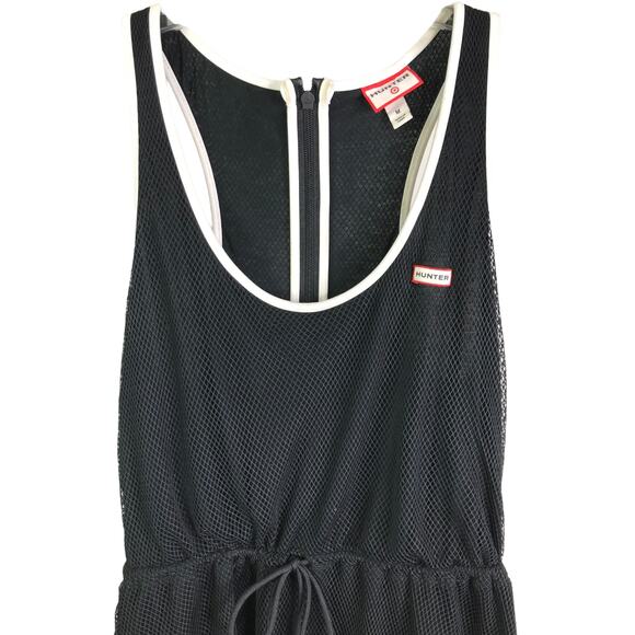 Hunter For Target A-Line Dress Women M Black Mesh Sleeveless Back Zip Drawstring - Picture 4 of 5